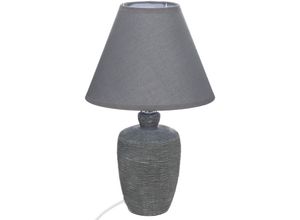 3560234625709 - Atmosphera - Lampe Balvy Keramik H32cm - Grau - Grau