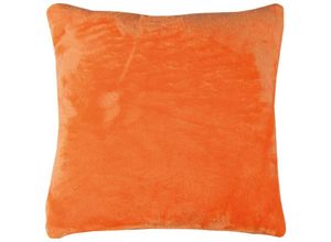 4059222266431 - Bestlivings - Dekokissen Kuschel Celina in der Größe 50 x 50cm - Orange - Kissenbezug mit Reißverschluss - Orange