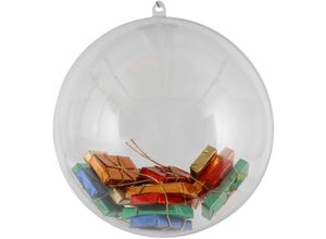 4251699827423 - Weihnachtskugel zum Selbstbefüllen 12cm transparent Weihnachtsdeko Dekokugel - Buri