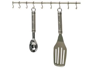 5028250119971 - Kitchen Craft - KitchenCraft Edelstahl-Küchenutensilien-Hängegestell mit 12 Haken 52 cm (205)