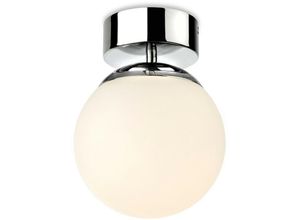 5036797154393 - Firstlight Products - Firstlight Brook Badezimmer Globe led Deckeneinbauleuchte Chrom mit opalweißem Glas IP44