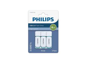 4895185621906 - 3 PHILIPS USB-Sticks Snow weiß 8 GB 4895185621906 PHILIPS 3 St