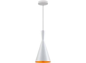 Image of Wottes - Retro Pendelleuchte Modern Metall Hängelampe Schlafzimmer Dekorative Lampe - Weiß