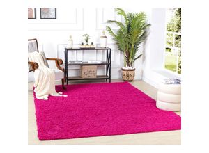 0889292545334 - Teppich Hochflor Wohnzimmer Soft Weich Shaggy Einfarbig Fuschia 100 x 200 cm - Surya