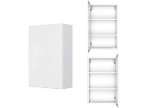 4251581594143 - Lomadox - Badezimmer Hängeschrank 40 cm LAURIA-03 in matt weiß BxHxT ca 40x64x20 cm - weiß