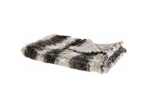 4251682269131 - Beliani - Kuscheldecke Grau   Weiß Acryl   Polyester 180 x 220 cm Shaggy Schlafzimmer Wohnzimmer - Grau