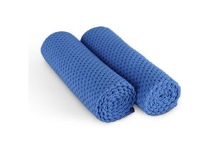 4059222062514 - Premium Geschirrtuch 300g m² - Microsensation - 60x40cm ( Blau   2er Pack ) Reinigungstücher Mikrofasertuch - super saugfähige Küchentücher - Blau