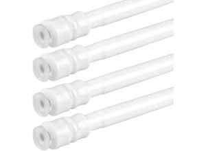 4059222251871 - Bestlivings - Klemmstange mit Schraubtechnik ausziehbar kein Bohren und kein Kleben weiß - perlweiß 60 - 90 cm ( 4er Pack ) - Weiß