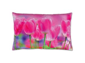 4035179113974 - Bestlivings - Kissenbezug mit Fotodruck ca 40x60cm Flauschig weich in weiteren Motiven verfügbar ( Design tulpen ) - Tulpen