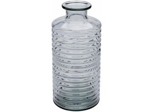 4260700657300 - Spetebo - Glasvase geriffelt groß - 31 cm - Tischvase aus Klarglas - Deko Flasche Blumen Tisch Glas Vase