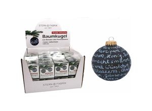 4038732012226 - Buri - Weihnachtsbaumkugel zum Beschriften 8cm Christbaumschmuck Weihnachtsdeko