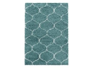 4058819099926 - Hochflor-Teppich AYYILDIZ TEPPICHE SALSA 3201 Teppiche Gr B L 240 cm x 340 cm 50 mm 1 St blau Orientalische Muster Wohnzimmer