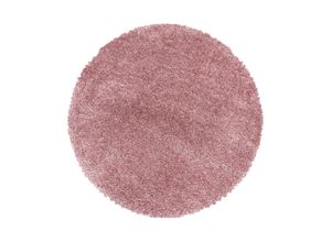 4058819102800 - Hochflor-Teppich AYYILDIZ TEPPICHE FLUFFY 3500 Teppiche Gr Ø 200 cm 50 mm 1 St rosa (rosé) Esszimmerteppiche