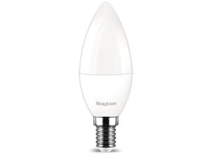 Image of Braytron - led Leuchtmittel E14 Sockel C35 5 Watt matt 400 Lumen Lampe Licht Leuchte Birne Kerzenform kaltweiß 3 Stück
