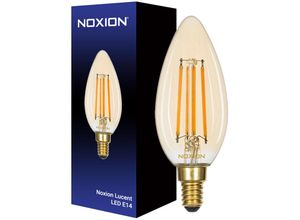 8719157025096 - Noxion Lucent LED E14 Kerze Fadenlampe Messing 41W 350lm - 822 Extra Warmweiß Dimmbar - Ersatz für 40W - 2200K - Extra Warmweiß