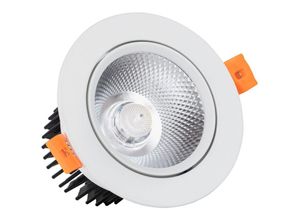 8445044025336 - Ledkia - LED-Downlight Strahler 12W cob Schwenkbar Rund Weiss Schnitt ø 90 mm No Flicker 2700K No Flicker Warmweiß