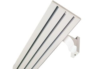 4059222027117 - Bestlivings - Wandträger für Weiß - 3 4 Lauf Aluminium Vorhangschiene - Weiß