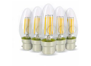 3700710811848 - Eclairage Design - Set mit 5 LED-Flammenfilamentlampen 4w Äq 40W Base B22 warmweiß 2700K