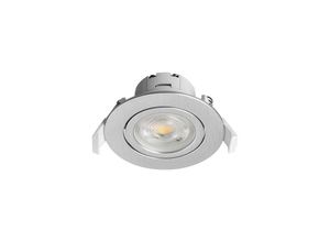 4251810847460 - Einbauleuchte Schwenkbar Spot led 7W 670 Lumen sqr Ø70mm IP20 Downlight 3000K-6500K Rund Silber - Braytron