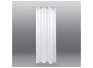 4035179146736 - Gardine mit Schlaufen Transparent Voile 140 x 245cm ( Breite x Länge ) in weiß - reinweiß Schlaufenschal in vielen weiteren Farben und Größen - Weiß