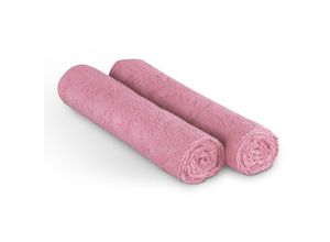 4059222062613 - Premium Mikrofasertuch 220g m² - Hoch-Tief Struktur - 65x45cm ( Rose   2er Pack ) Reinigungstücher Geschirrtücher - super saugfähige Küchentücher