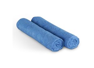 4059222062675 - Premium Mikrofasertuch 220g m² - Hoch-Tief Struktur - 65x45cm ( Blau   4er Pack ) Reinigungstücher Geschirrtücher - super saugfähige Küchentücher