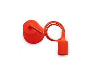 8435402558576 - Greenice - Lampenhalter E27 Kabel - Rosette Orange (HO-CAB-E27-O)