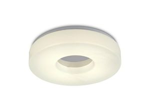5056004204024 - Inspired Lighting - Inspired Deco - Joop - IP44 24W led Large Flush Deckenleuchte 4000K 2000lm CRI80 Chrom poliert mit weißem Acryldiffusor