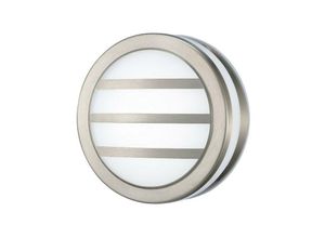 5056004200811 - Inspired Lighting - Inspired Deco - Aldo - Runde led Flush Deckenleuchte Wandleuchte 24W IP44 Außen Louvre Design Edelstahl Opal 5056004200811 - Inspired Lighting - Inspired Deco - Aldo - Runde led Flush Deckenleuchte Wandleuchte 24W IP44 Außen Louvre Design Edelstahl Opal