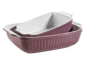 9001794852883 - Auflaufform-Set Keramik KITCHEN TIME 2-teilig (Farbe Berry)