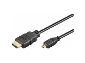 4040849537813 - HDMI™-High-Speed-Kabel mit Ethernet (Micro 4K @ 60 Hz) HDMI™-Stecker (Typ a) HDMI™-Micro-Stecker (Typ d) 1 m (53781) - Goobay