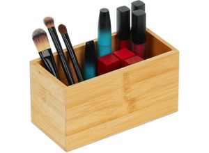 4052025393106 - Ordnungsbox Bambus schmale Aufbewahrungsbox ohne Deckel hbt 95x18x9 cm Bambusbox Küche Bad Büro natur - Relaxdays