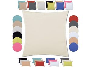 4251028159546 - Kissenhülle ( 100 Größen und Farben ) mit und ohne Füllkissen Serie Ellen Kissenbezug Dekokissen Auswahl 40x40cm ohne Füllung beige - creme