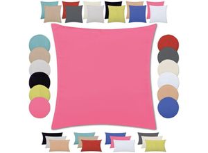 4251028160252 - Kissenhülle ( 100 Größen und Farben ) mit und ohne Füllkissen Serie Ellen Kissenbezug Dekokissen Auswahl 80x80cm ohne Füllung pink - rosa - Pink