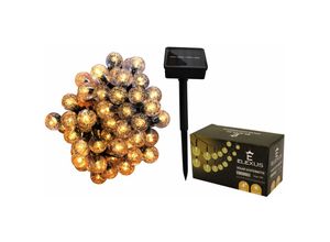 4250394559950 - Bituxx - led Lichterkette Außen Garten Outdoor Solar 10 Meter 60 LEDs Warmweiß IP65 - Mehrfarbig