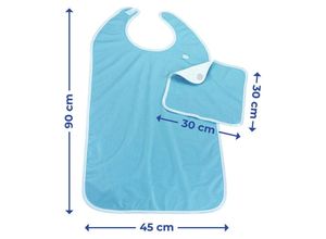 4008838253045 - - Maximex Speiseschürze mit Serviette Blau Waschbar bis 60 °c Blau Polyester blau Polyurethan weiß - blau