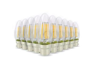 3700710811855 - Eclairage Design - Los mit 10 LED-Lampen Flame Filament 4w 40W Base B22 warmweiß 2700K