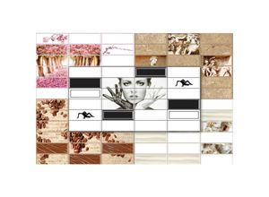 4251769679150 - Hexim - pvc Wandpaneele - pflegeleichte Stein- Holz- & Bildmotive - restposten coffee flavour mosaic