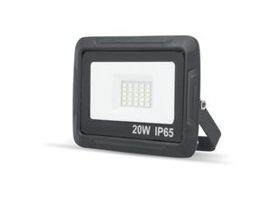 4251678404454 - Forever - Proxim led smd Fluter Flutlicht 20W 1600 Lumen ersetzt 104W Glühlampe Scheinwerfer Außenstrahler IP65 Wasserfest Neutralweiß Wand und Decke