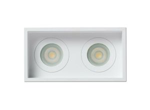 8421776249905 - Ols Original - acre Deckeneinbauleuchte weiß quadratisch 2 Lichter IP44