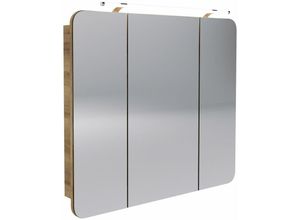 4008033842723 - Milano Spiegelschrank Ast Eiche - 90cm ArtNr 84272 - Fackelmann