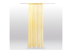 4035179148723 - Gardine mit Kräuselband Transparent Voile 140x245 cm ( Breite x Länge ) in gelb - lemongelb viele weitere Farben und Größen - Gelb