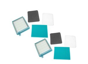 4064115147827 - Vhbw - Filter-Set kompatibel mit Philips PowerPro Compact FC8515 FC8516 Staubsauger - 8x Filter (Abluft-Filter HEPA-Filter Motoreinlassfilter)