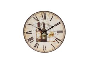 4250965953378 - Wanduhr MYFLAIR MÖBEL & ACCESSOIRES Walram Wanduhren Gr B H 4 cm x 338 cm weiß Wanduhren weiß rund römische Ziffern dekorativ in Küche & Wohnzimmer