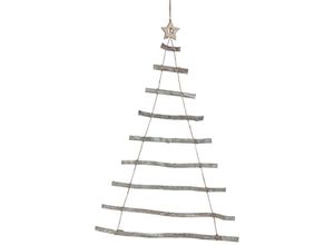 4260700654644 - Spetebo - Holz Weihnachts Baum - 90 cm - zum hängen Wand Advent Winter Deko Behang