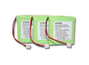 4251215360038 - Vhbw - 3x NiMH Akku 600mAh (24V) kompatibel mit schnurlos Festnetz Telefon bt Verve 410 twin 450 450 black 450 quad Ersatz für 5M702BMX GP0827