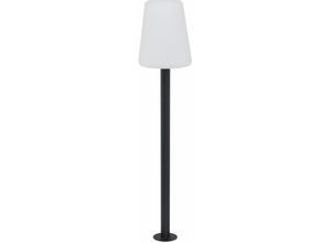 4251334797999 - Licht-erlebnisse - Wegeleuchte außen Grau 128 cm IP44 E27 in Weiß Grau Stehlampe Garten - GraphitWeiß