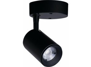 4251756330064 - Licht-erlebnisse - led Strahler Schwarz Aluminium 7W Leuchte magda - Schwarz