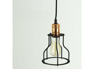 4251334731887 - Licht-erlebnisse - Vintage Hängelampe im Loftstil Edison - Schwarz