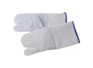 4008033217095 - Koch- Backhandschuhe hochwertige Ofenhandschuhe aus hitzeresistentem Rindsleder Topfhandschuhe zum Backen Kochen und Grillen (Farbe Grau) Menge